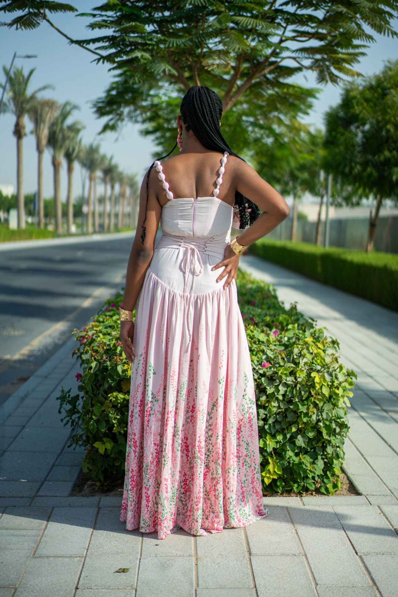 DORA DRESS (Flowery Pink) - Image 10