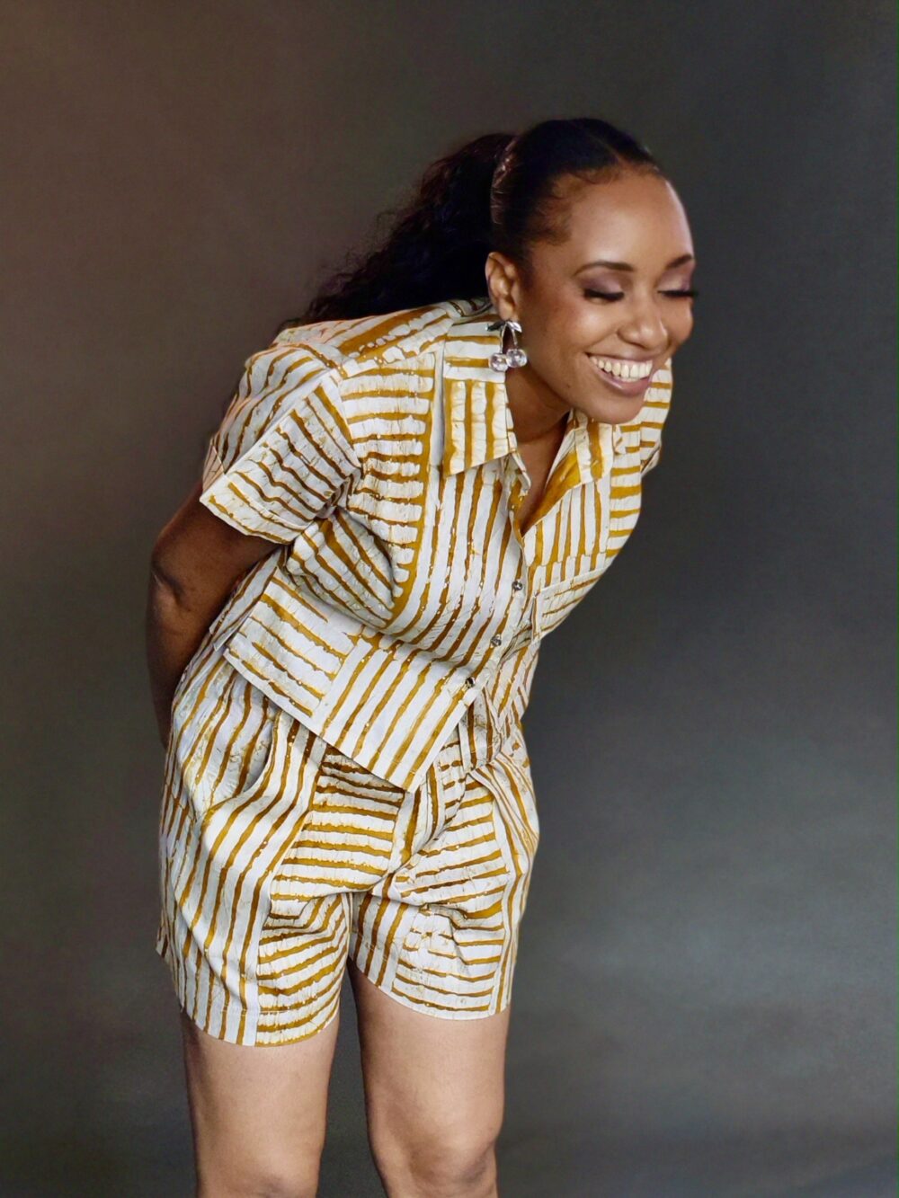 Flakky Adire Crop Shirt & Shorts Set - Image 6