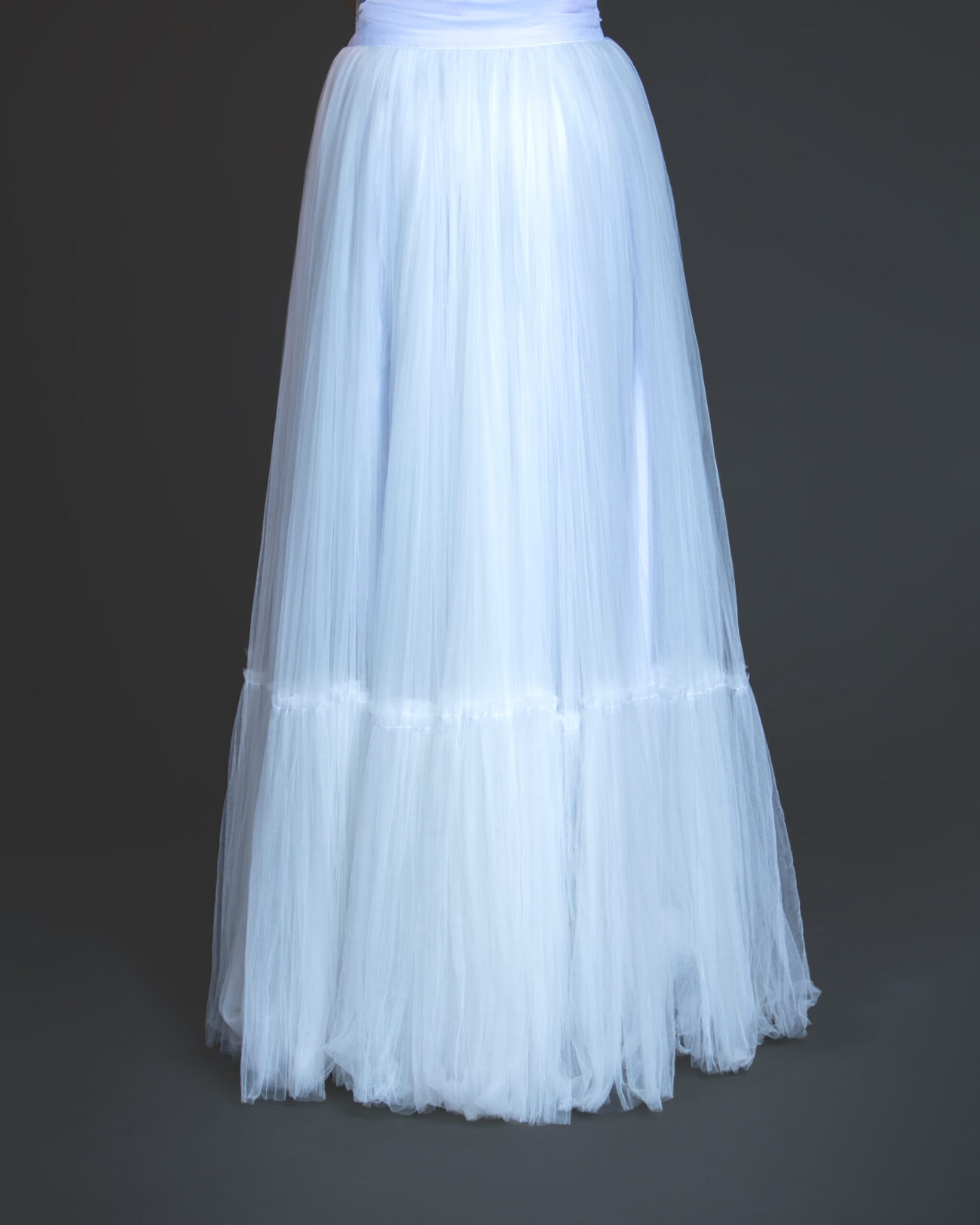 Mesh Ruffle Layered Skirt