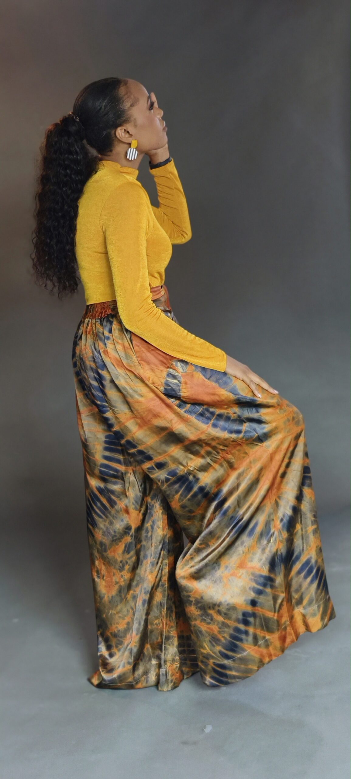 Adire Silk Pants - Image 4